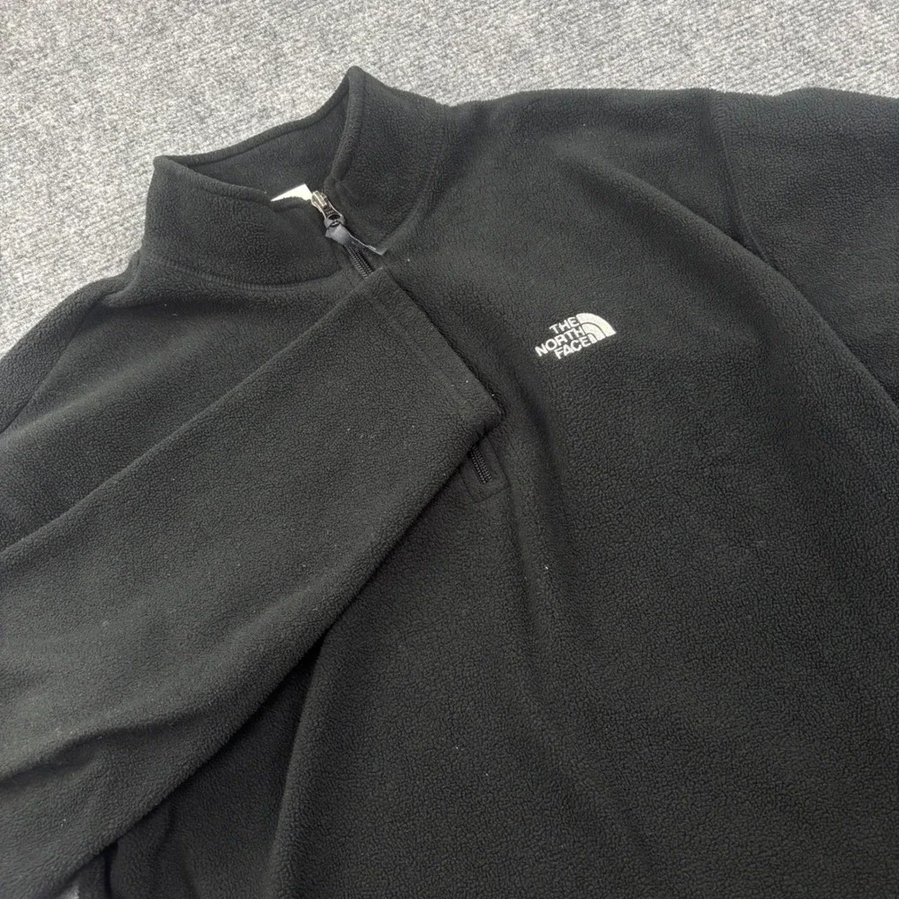The North Face TKA 200 Fleece Pullover Large Black 1/4 Zip‎ Mens